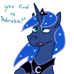 Size: 800x800 | Tagged: safe, artist:jargon scott, princess luna, g4, prince artemis, rule 63, solo