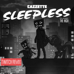 Size: 1944x1944 | Tagged: safe, artist:mylittlevisuals, oc, oc only, oc:twitch, human, album cover, cazzette, male, monochrome, solo