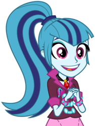 Size: 4000x5297 | Tagged: safe, artist:ambassad0r, sonata dusk, equestria girls, g4, my little pony equestria girls: rainbow rocks, .svg available, absurd resolution, cute, female, simple background, smiling, solo, sonatabetes, transparent background, vector, when she smiles