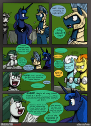 Size: 1950x2700 | Tagged: safe, artist:dracojayproduct, fleetfoot, princess luna, spitfire, oc, oc:pierson, oc:reginald whitmane, oc:willow, pony, comic:lunar isolation, g4, comic