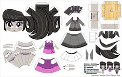 Size: 4127x2627 | Tagged: safe, artist:eljoeydesigns, octavia melody, equestria girls, g4, my little pony equestria girls: rainbow rocks, alternate clothes, belly button, bikini, blushing, clothes, dressup, papercraft, swimsuit