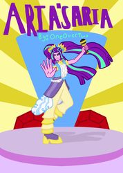 Size: 1528x2150 | Tagged: safe, artist:oneovertwo, aria blaze, equestria girls, g4, my little pony equestria girls: rainbow rocks, fanfic, fanfic art, fanfic cover, female, solo