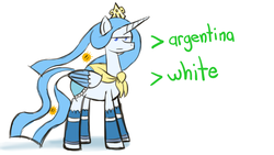 Size: 1920x1080 | Tagged: safe, artist:vsabbath, oc, oc only, oc:princess argenta, alicorn, pony, alicorn oc, argentina, argentina is white, nation ponies, ponified, solo