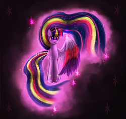 Size: 1676x1588 | Tagged: safe, artist:9de-light6, twilight sparkle, alicorn, pony, g4, female, mare, rainbow power, solo, twilight sparkle (alicorn)