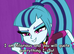 Size: 716x525 | Tagged: safe, edit, screencap, sonata dusk, equestria girls, g4, my little pony equestria girls: rainbow rocks, dragon ball, dragonball z abridged, image macro, meme, sonappa