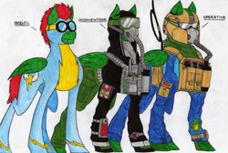 Size: 6760x4554 | Tagged: safe, artist:militaryponiesda, pony, absurd resolution, military, tacticool, wonderbolts