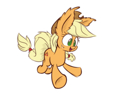 Size: 900x700 | Tagged: safe, artist:heir-of-rick, applejack, daily apple pony, g4, female, impossibly large ears, simple background, solo, transparent background, tumblr