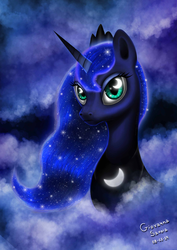 Size: 1024x1448 | Tagged: safe, artist:giovanna-71, princess luna, g4, female, solo