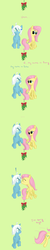 Size: 1280x6400 | Tagged: safe, artist:squiby-327, posey, oc, ask posey, g1, g4, ask, blushing, canon x oc, comic, echo the wonderbolt, female, g1 to g4, generation leap, holly, holly mistaken for mistletoe, kissing, lesbian, shipping, tumblr