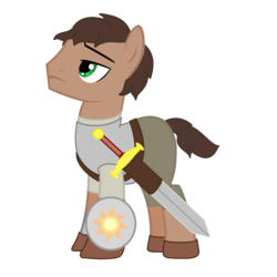 Size: 1150x1150 | Tagged: safe, artist:peternators, oc, oc only, oc:cold platinum, armor, general, shield, sword