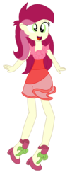 Size: 672x1648 | Tagged: safe, artist:berrypunchrules, roseluck, equestria girls, g4, equestria girls-ified, female, simple background, solo, white background