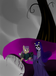 Size: 1817x2423 | Tagged: safe, artist:poecillia-gracilis19, maud pie, g4, crossover, crying, misery (ruby gloom), ruby gloom