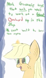 Size: 1465x2476 | Tagged: safe, artist:heir-of-rick, applejack, g4, applejack's parents, bittersweet, cute, filly, jackabetes, naive, this will end in tears, younger