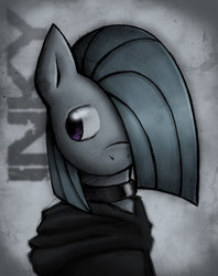 Size: 900x1134 | Tagged: safe, artist:lonelycross, marble pie, g4, female, lonely inky, solo