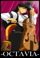 Size: 1344x1956 | Tagged: safe, artist:shonuff44, octavia melody, human, g4, breasts, busty octavia melody, cello, clothes, female, humanized, looking at you, musical instrument, sitting, solo