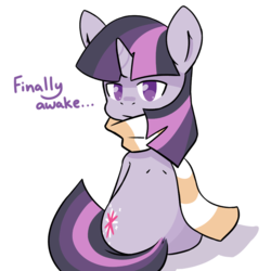 Size: 1024x1024 | Tagged: safe, artist:kyzacreations, twilight sparkle, pony, g4, clothes, female, morningtwilightsparkle, scarf, solo