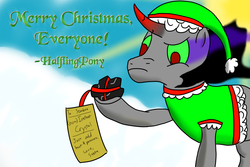 Size: 1800x1200 | Tagged: safe, artist:halflingpony, king sombra, g4, christmas, coal, male, solo