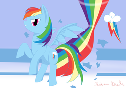 Size: 5000x3500 | Tagged: safe, artist:ricktin, rainbow dash, g4, medium, poster