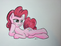 Size: 1024x768 | Tagged: safe, artist:kittyhawk-contrail, pinkie pie, g4, female, grin, solo