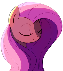 Size: 529x590 | Tagged: safe, artist:dotkwa, fluttershy, pegasus, pony, g4, bust, eyes closed, female, mare, portrait, simple background, solo, white background