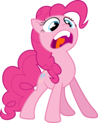Size: 6000x7497 | Tagged: safe, artist:dasprid, pinkie pie, earth pony, pony, filli vanilli, g4, .svg available, absurd resolution, faic, female, full body, hooves, mare, open mouth, shocked, simple background, solo, standing, tail, tongue out, transparent background, vector
