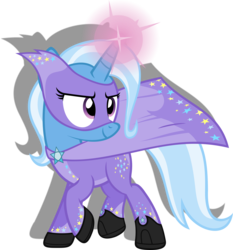 Size: 2551x2736 | Tagged: safe, artist:zacatron94, trixie, pony, unicorn, g4, captain cosmos, clothes, costume, female, high res, magic, mare, mask, power ponies, power ponies oc, simple background, solo, superhero, transparent background, vector