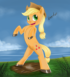 Size: 1573x1742 | Tagged: safe, artist:kerslap, applejack, earth pony, pony, g4, female, solo