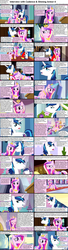 Size: 1282x4732 | Tagged: safe, princess cadance, shining armor, alicorn, pony, comic:celestia's servant interview, g4, blushing, caption, comic, cs captions, female, interview, male, mare, squee, stallion