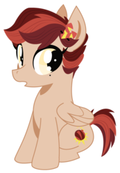 Size: 700x1010 | Tagged: safe, artist:dbkit, oc, oc only, oc:cherry bomber, pegasus, pony, female, filly, offspring, parent:dumbbell, parent:rainbow dash, parents:dumbdash, simple background, solo, transparent background