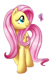 Size: 1167x1570 | Tagged: safe, artist:alanymph, fluttershy, butterfly, g4, female, solo