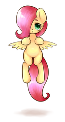 Size: 700x1300 | Tagged: dead source, safe, artist:dobado, fluttershy, g4, female, hair over one eye, simple background, solo