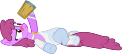 Size: 2665x1193 | Tagged: safe, artist:zacatron94, berry punch, berryshine, earth pony, pony, g4, blushing, clothes, dress, drunk, female, simple background, solo, transparent background