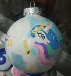 Size: 282x302 | Tagged: safe, artist:genesisamora, princess celestia, g4, christmas ornament, craft, female, solo