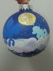 Size: 320x429 | Tagged: safe, artist:genesisamora, princess luna, oc, oc:snowdrop, g4, christmas ornament, craft