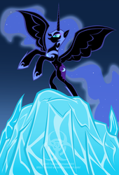 Size: 1696x2489 | Tagged: safe, artist:twisted-persona, nightmare moon, g4, female, solo