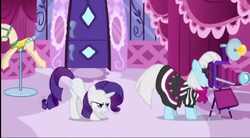 Size: 706x390 | Tagged: safe, photo finish, rarity, earth pony, pony, unicorn, g4, ass up, female, mare, this will end in tears