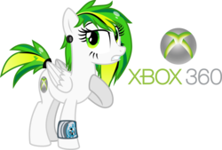 Size: 5300x3574 | Tagged: safe, pegasus, pony, console ponies, my little console, ponified, solo, xbox 360