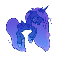 Size: 1000x1000 | Tagged: safe, artist:colorpulp, princess luna, g4, crying, female, sad, solo