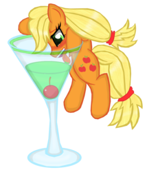 Size: 1721x2009 | Tagged: safe, artist:cuddlelamb, applejack, g4, appletini, cherry, female, solo