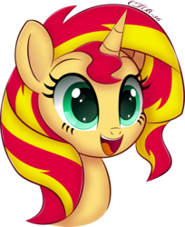 Size: 624x765 | Tagged: safe, artist:ctb-36, sunset shimmer, pony, unicorn, g4, cute, female, shimmerbetes, simple background, solo, transparent background