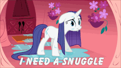 Size: 960x540 | Tagged: safe, edit, edited screencap, screencap, rarity, pony, g4, look before you sleep, animated, bronybait, female, golden oaks library, imma snuggle you, poor thing, shivering, snuggles?, solo, wet, wet mane, wet mane rarity