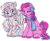 Size: 638x529 | Tagged: safe, artist:lulubell, skywishes, star catcher, earth pony, pegasus, pony, g3, christmas lights, duo, duo female, female, lesbian, mare, ship:skycatcher, shipping, simple background, transparent background