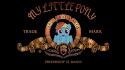 Size: 1280x720 | Tagged: safe, artist:stormxf3, screencap, rainbow dash, pegasus, pony, g4, ars gratia artis, closing logo, meme, metro-goldwyn-mayer, mgm, parody, youtube link