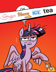 Size: 749x966 | Tagged: safe, edit, idw, twilight sparkle, alicorn, pony, g4, spoiler:comic, spoiler:comicff12, censored vulgarity, female, fun with acronyms, glasses, mare, novelty censor, oh shit, oh sugar honey iced tea, twilight sparkle (alicorn), upset
