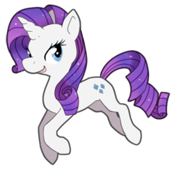 Size: 300x300 | Tagged: safe, artist:kuschelig, rarity, pony, unicorn, g4, female, mare, smiling, solo, tongue out
