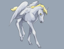 Size: 1076x828 | Tagged: artist needed, safe, derpy hooves, horse, pegasus, pony, g4, female, hoers, mare, realistic, solo