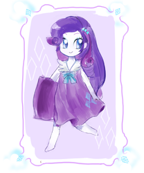 Size: 416x500 | Tagged: safe, artist:pan, rarity, equestria girls, g4, chibi, clothes, cute, female, nightgown, pixiv, raribetes, solo