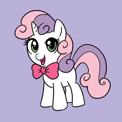 Size: 500x500 | Tagged: safe, artist:madmax, sweetie belle, g4, bowtie, cute, diasweetes, female, solo