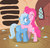 Size: 899x857 | Tagged: safe, artist:kinrah, pinkie pie, trixie, pony, g4, bipedal, hug