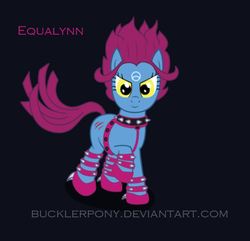 Size: 592x570 | Tagged: safe, artist:bucklerpony, pony, evelynn, league of legends, ponified, solo